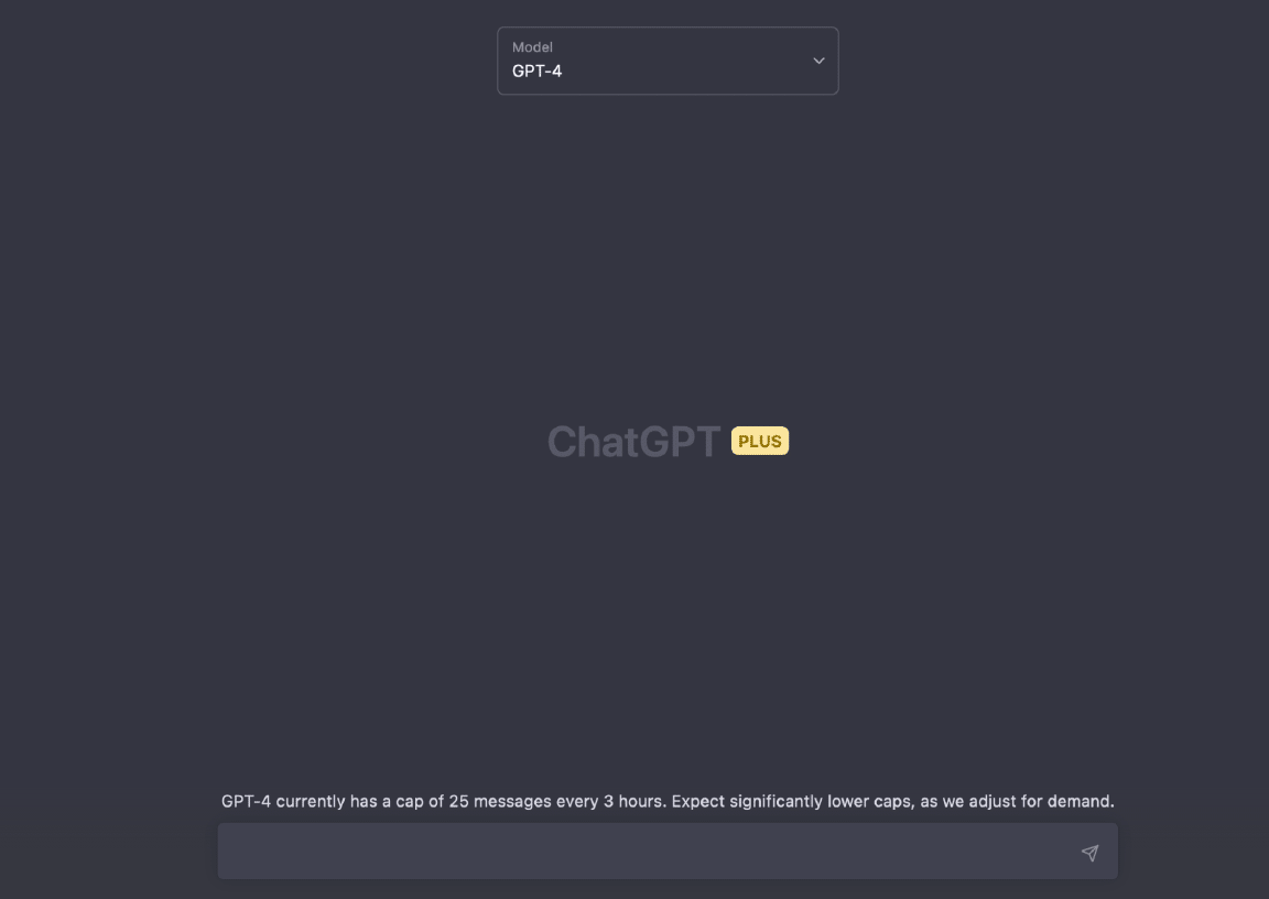 开通 ChatGPT Plus 后的页面